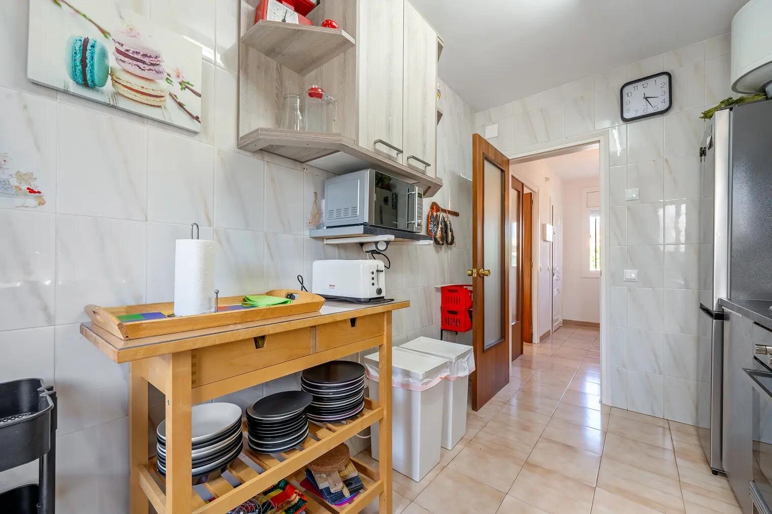 A cozinha e a zona de refeições